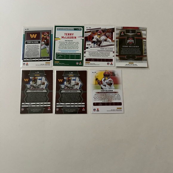 Terry Mclaurin Lot of 7 NFL Football Cards Washington Commanders Redskins 🔥🏈 WR - Picture 2 of 2
